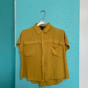 Mustard Yellow Crop Top - size Medium